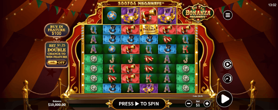 1. Big Top Bonanza Megaways - Uma slot para quem busca magia!