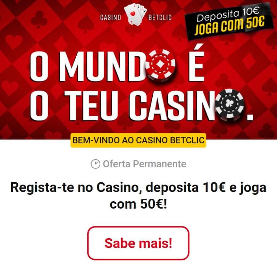 1. Bónus de boas-vindas na Betclic.