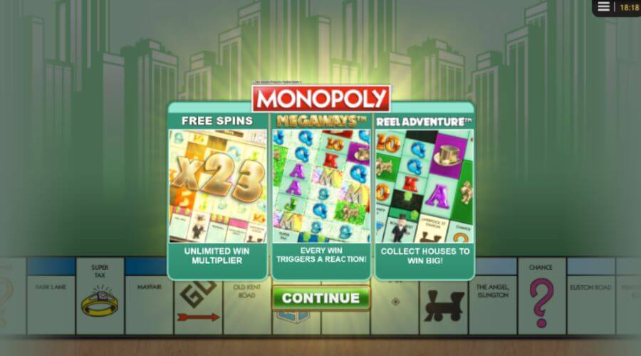 Monopoly Megaway slot.