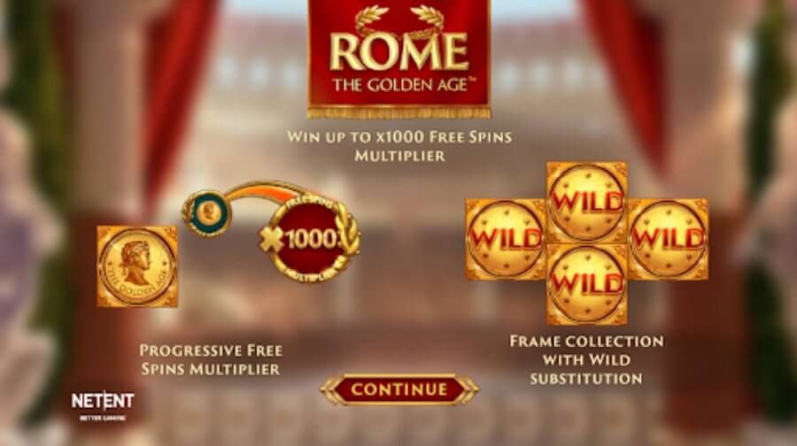 Rome The Golden Age slot.