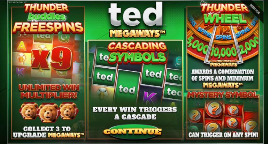 Ted Megaways slot.