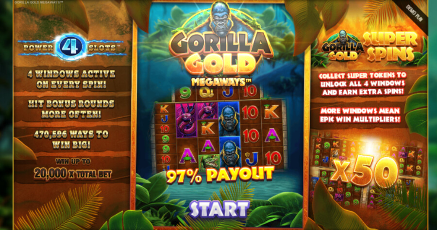 Gorilla Gold Megaways slot.