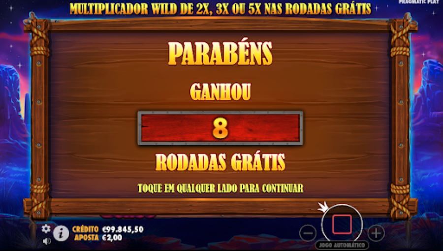 Rodadas grátis no Buffalo King slot.