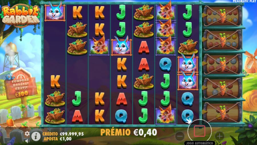 4. Extra de queda da Rabbit Garden slot.