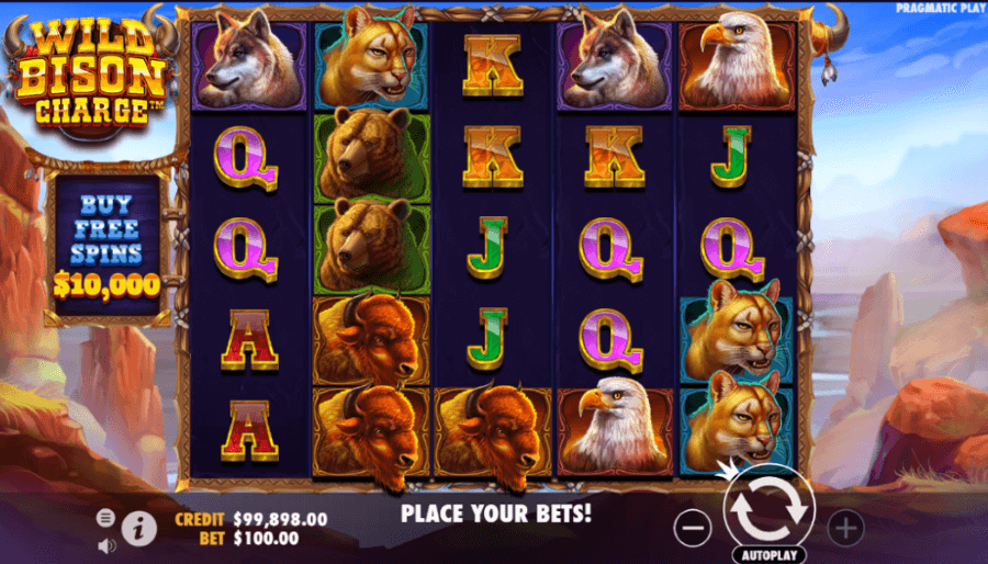 4. Jackpot ou vitórias máximas na Wild Bison Charge.