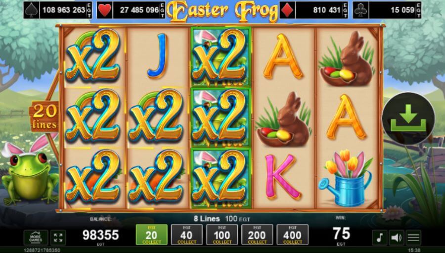 4. Multiplicadores da Easter Frog slot.