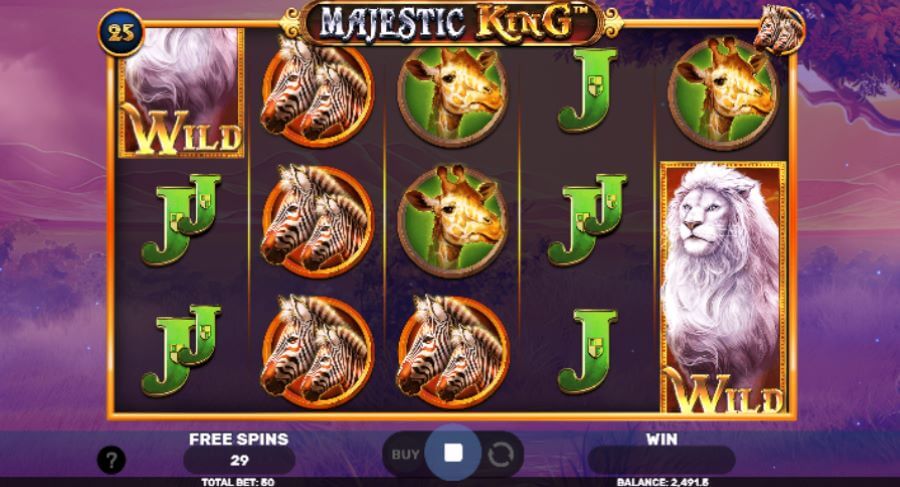 4. Símbolos duplos da Majestic King slot.