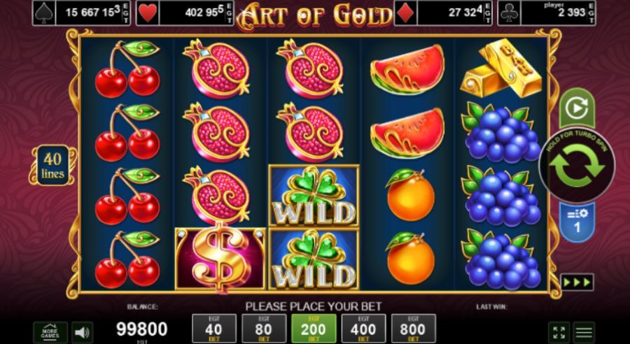 4. Wilds na Art of Gold slot.