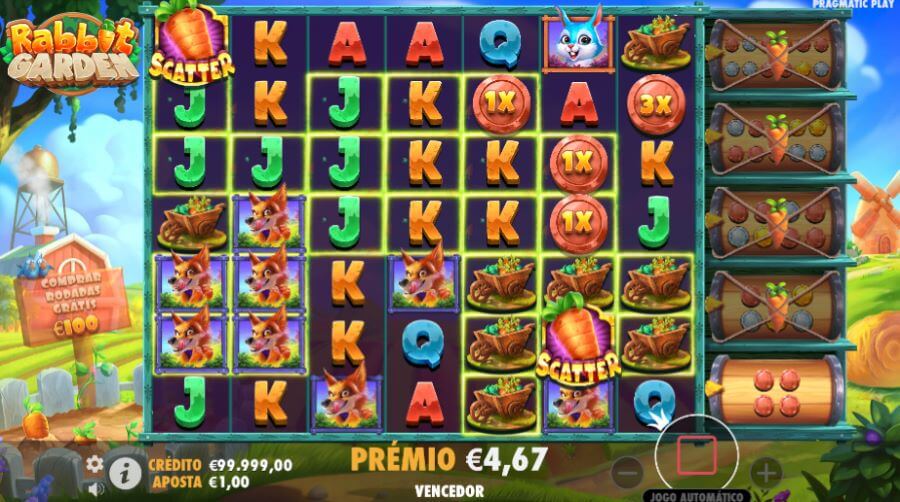 5. Coleção de moedas da Rabbit Garden slot.