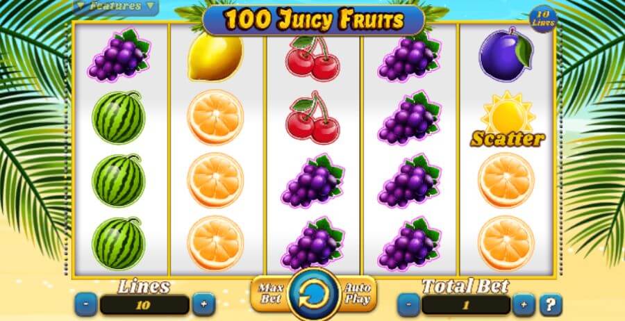 5. Símbolos empilhados da 100 Juicy Fruits slot.