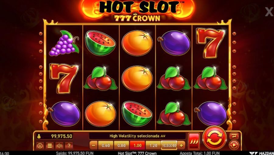 5. Volatilidade ajustável da Hot Slot 777 Crown slot.