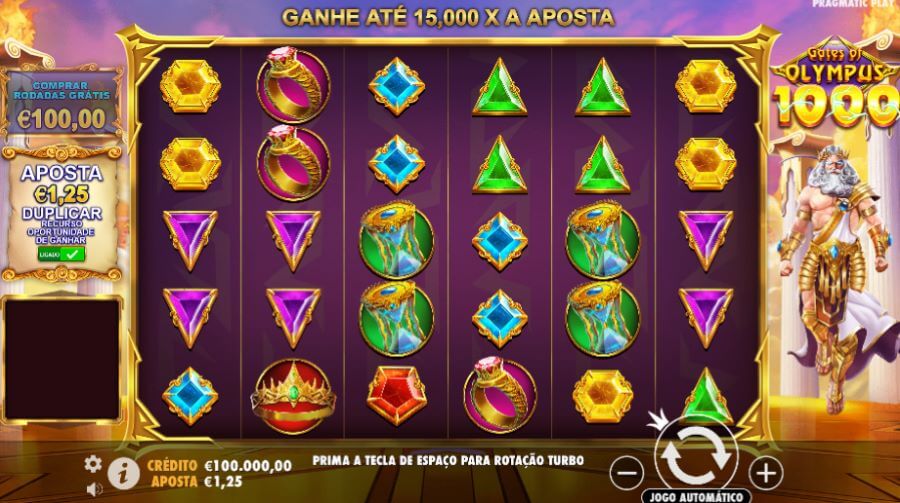 6. Aposta ante da Gates of Olympus 1000 slot.