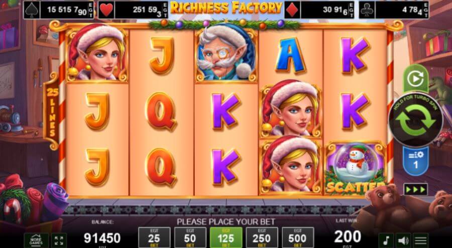 6. Bónus pick me da Richness Factory slot.