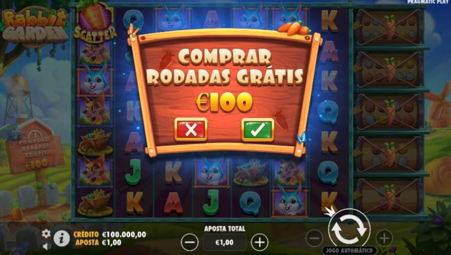 6. Compra de bónus da Rabbit Garden slot.