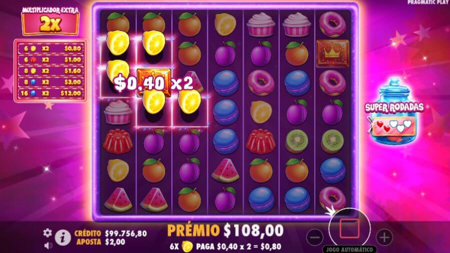 7. Multiplicadores da Candy Jar Clusters slot.