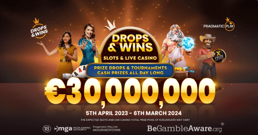 Pragmatic Play aumenta o pote Drops & Wins para €30 milhões!