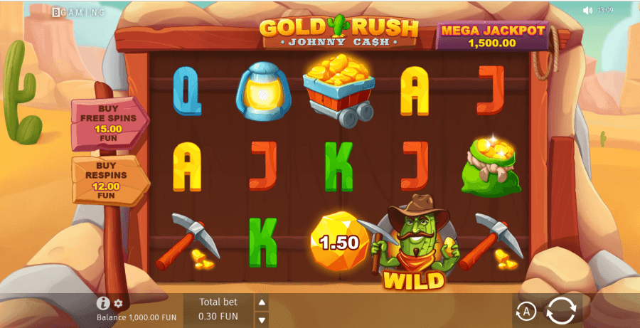 Gold Rush With Johnny Cash – Encontre o ouro e ganhe até 5.820x