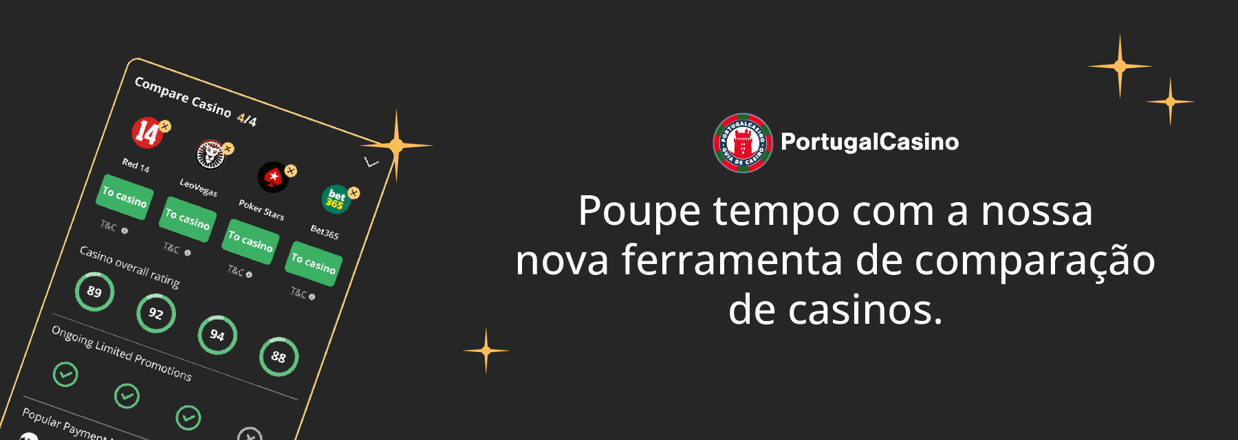 PT-Ferramenta de comparação de casinos.