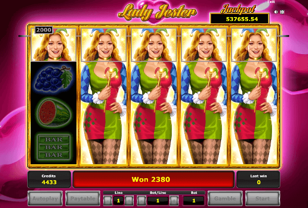 Rodadas grátis Lady Jester slot