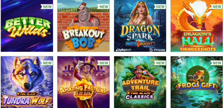 Portfólio de jogos do Casino Placard