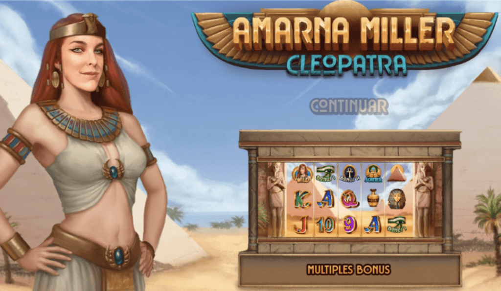 Amarna Miller vira Cleópatra em slot machine