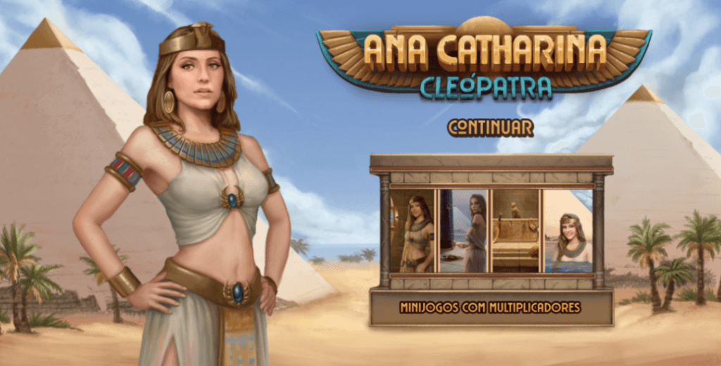 atharina cheia de poder como jovem Cleópatra 