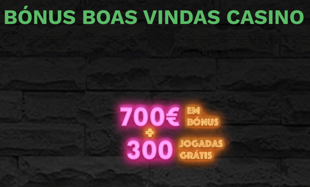 Boas-vindas até 700€ + 300 rodadas grátis no Nossa Aposta