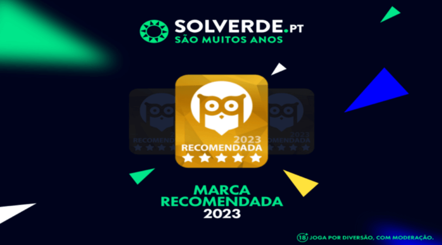 Solverde.pt recebe o prestigiado prémio da confiança dos consumidores pelo o 2º ano consecutivo!