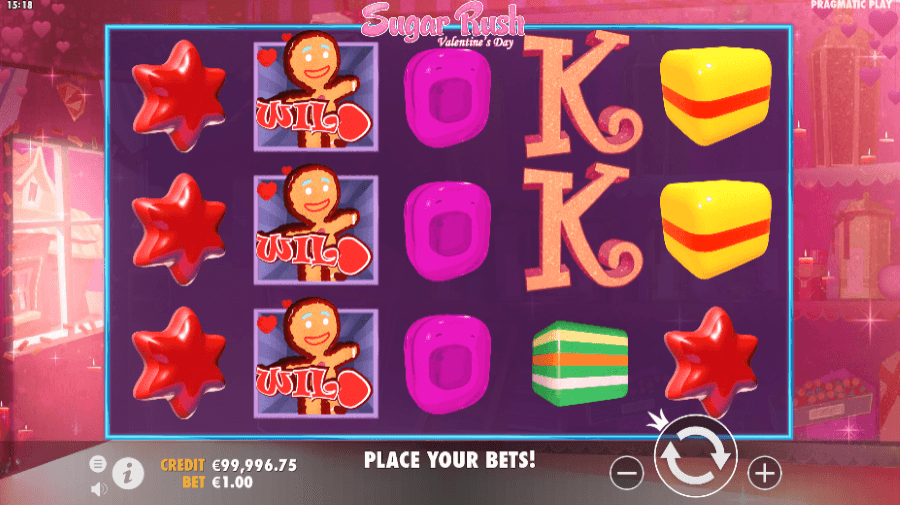 Wilds de Sugar Rush Valentine’s Day slot