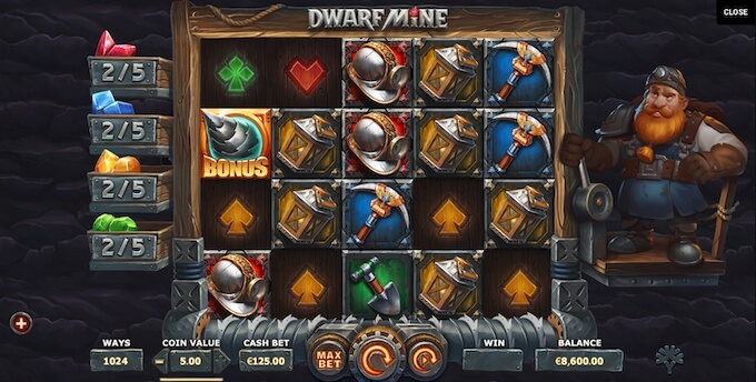 Yggdrasil slot Dwarf Mine