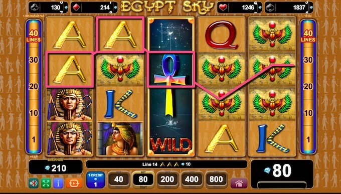 Egypt Sky jogo de slot EGT Interactive