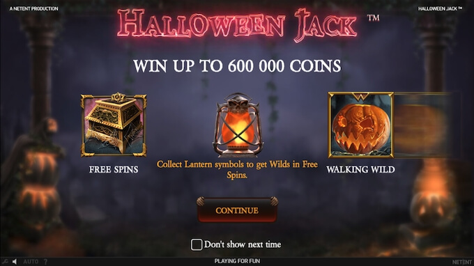 Recursos slot Halloween Jack 