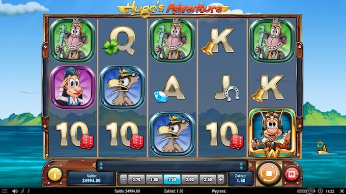 Símbolos slot Hugo's Adventure