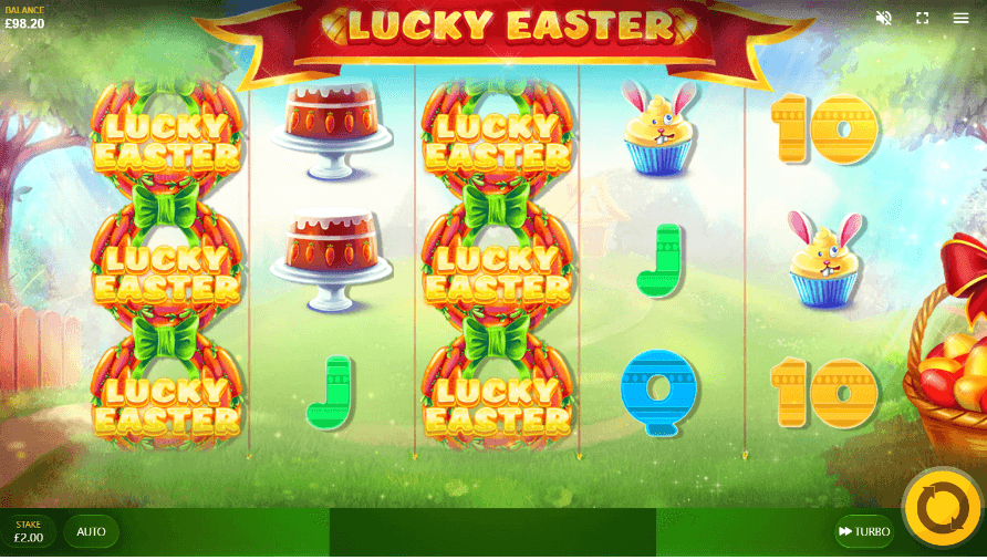Efeitos audiovisuais do slot Lucky Easter