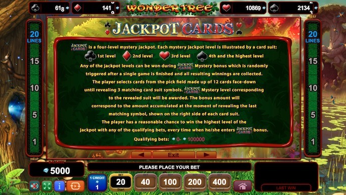 Jackpots de Wonder Tree