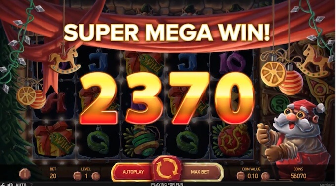 Big Win na slot Jingle Spin 