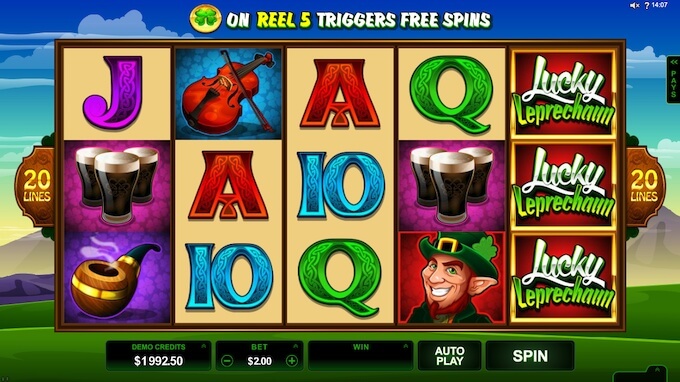 Lucky Leprechaun slot Microgaming