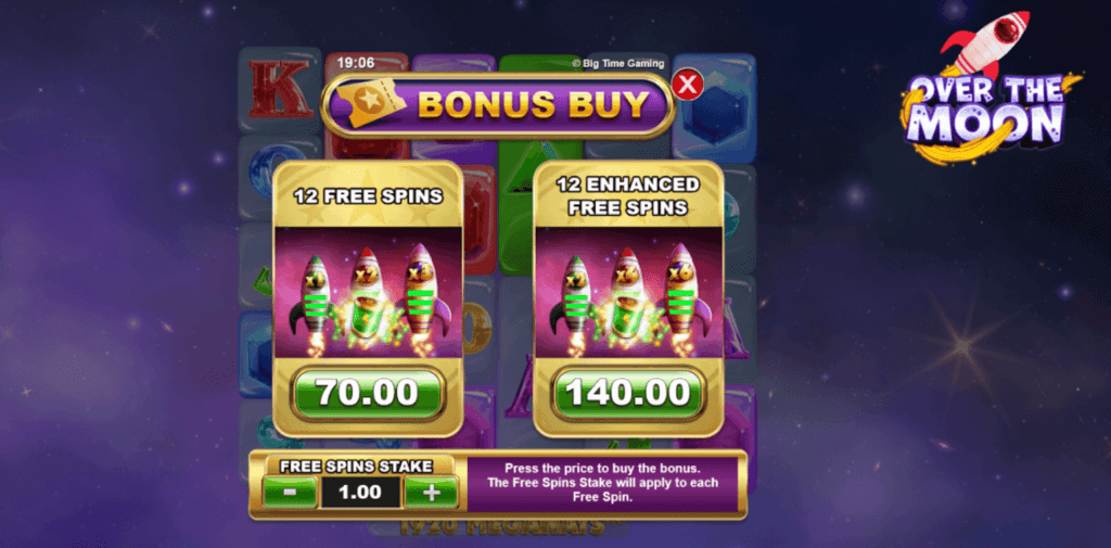 Over the moon slot - Compra de bonus