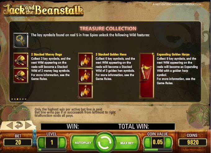 Recurso treasure collection slot Jack and the beanstalk