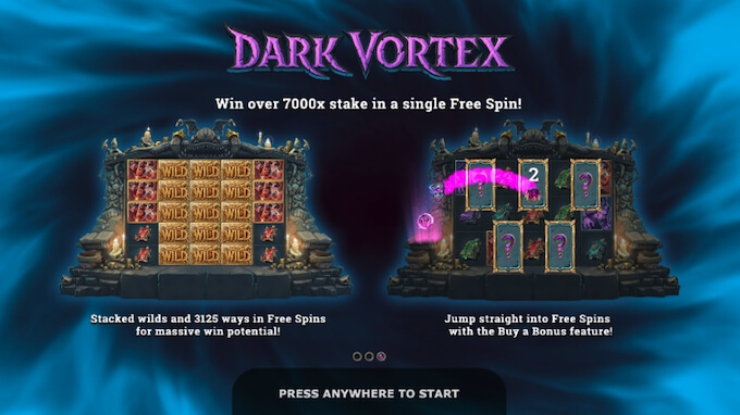 Recursos slot Dark Vortex