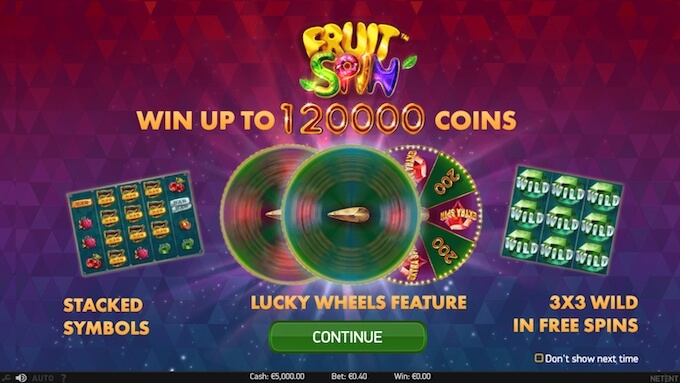 Fruit Spin slot NetEnt jogar