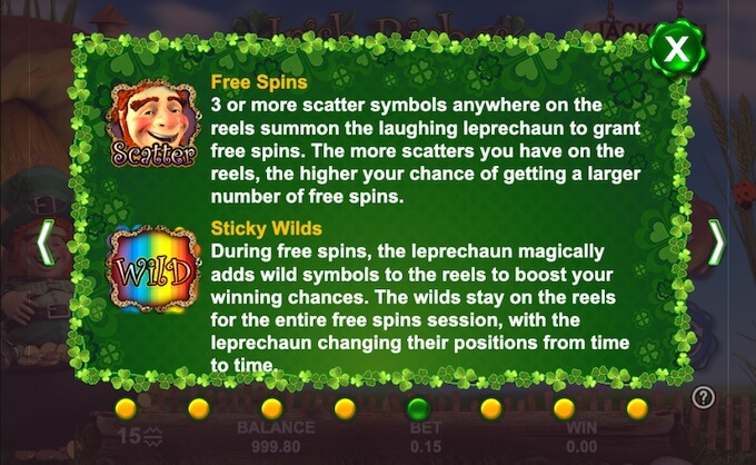 Recursos slot Irish Riches