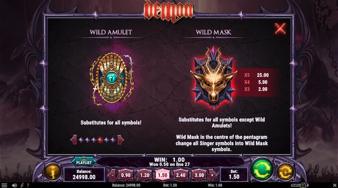 Símbolos slot Demon