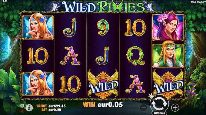 Símbolos slot Wild Pixies