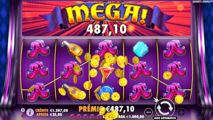 Mega prémio slot Joker's Jewel