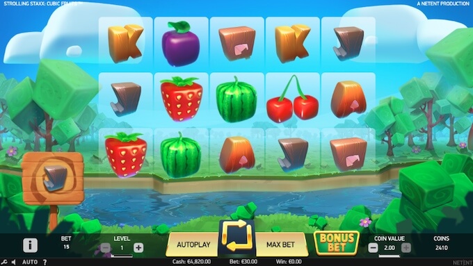 Slot Strolling Staxx Cubic Fruits NetEnt