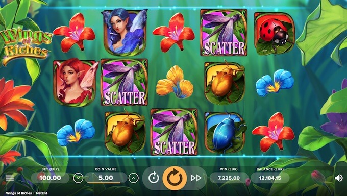 Wings of Riches símbolos slot 